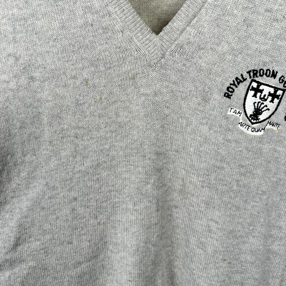 Vintage Pringle of Scotland Sweater 46 Grey Wool V Neck Vest Golf Club Scotland - Picture 5 of 8